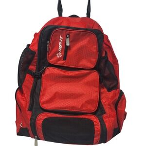 RIP-IT Pack It Up Red Honeycomb Softball Baseball Equipment Backpack Bat Bag